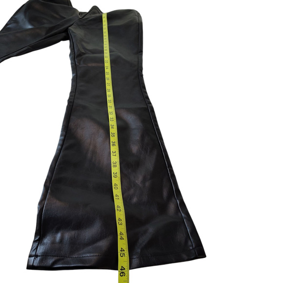 WHITE FOX VEGAN FAUX LEATHER PANTS HIGH RISE BOOT CUT WOMEN'S MEDIUM  BLACK NWT - Picture 15 of 16